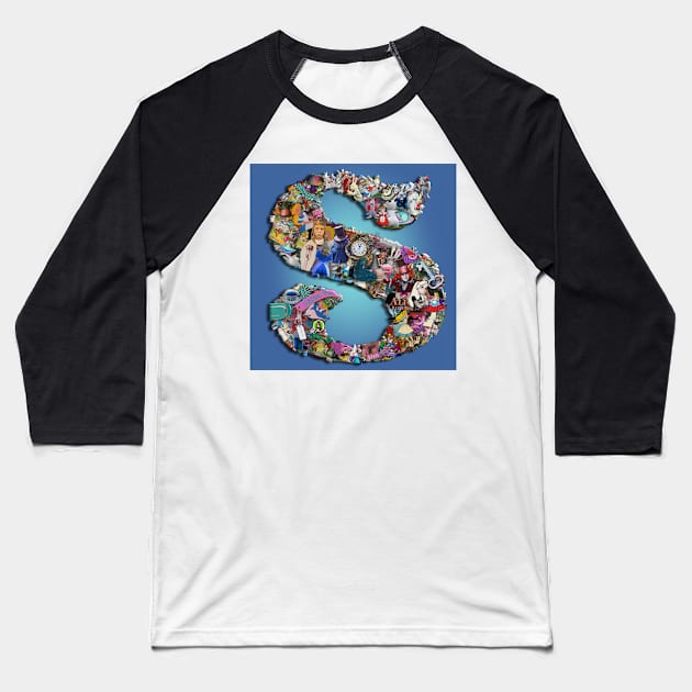 Alice in Wonderland collage S Baseball T-Shirt by dinaaaaaah